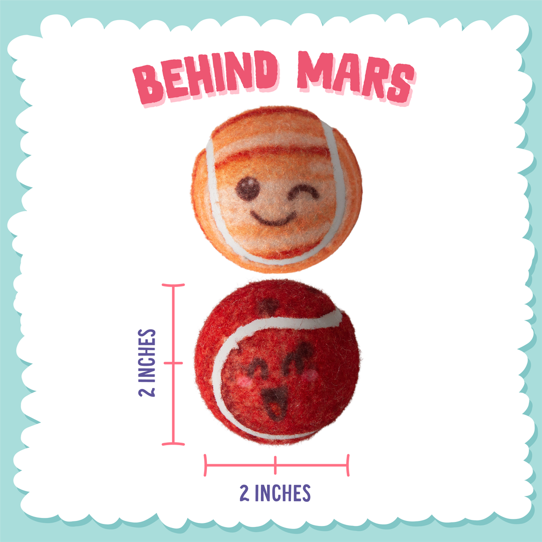 Behind Mars 2pk Tennis Squeaky Balls